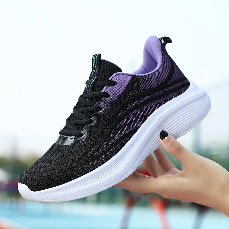 Mesh Breathable Lace-Up Athletic Sneakers