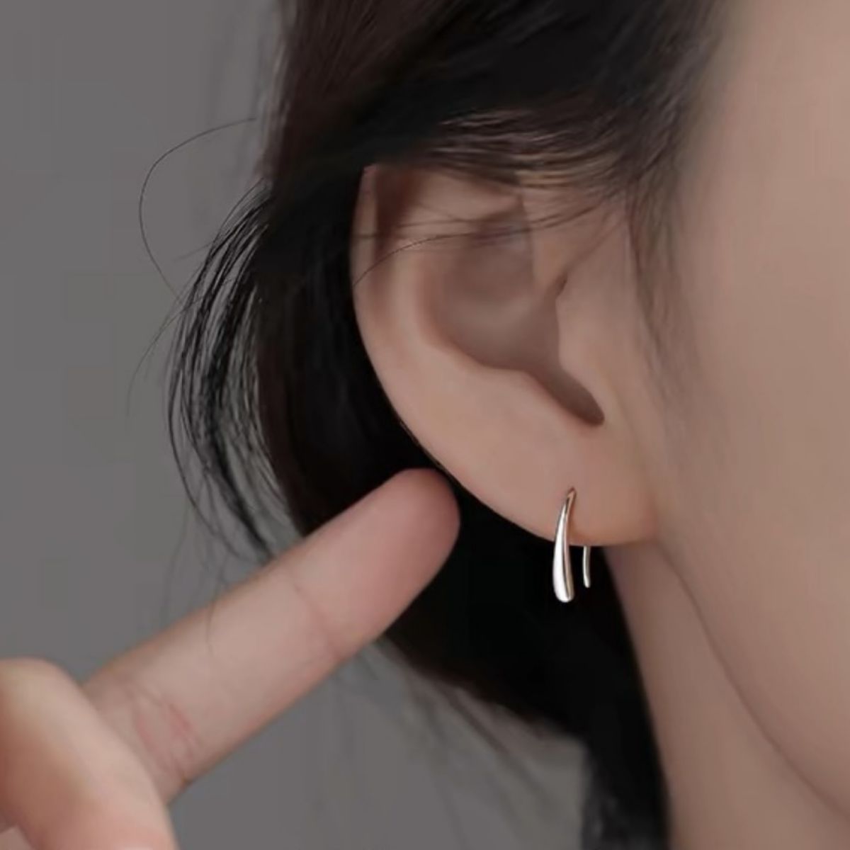 925 Sterling Silver U Shaped Earrings