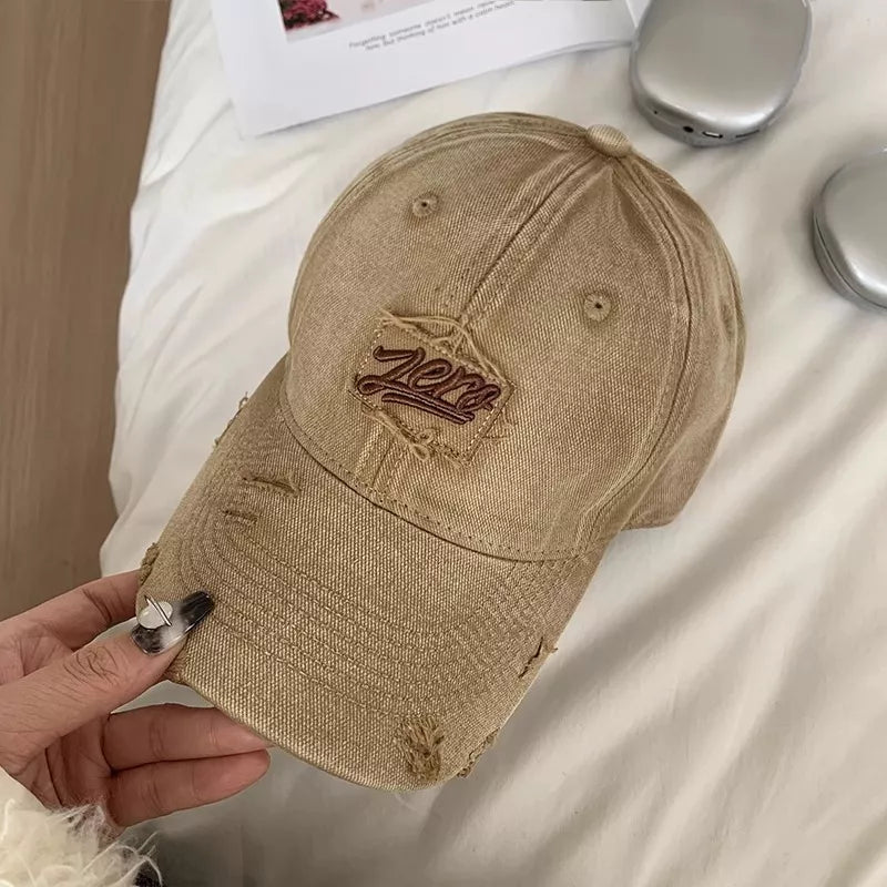 Distressed Washed Baseball Cap