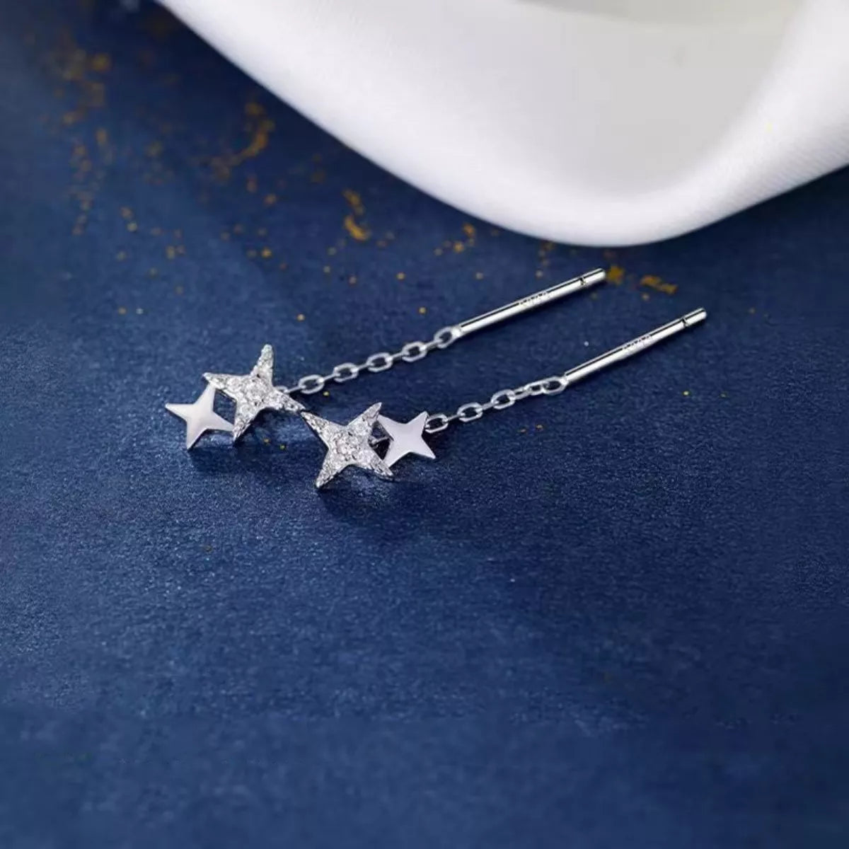 925 Sterling Silver Star Earrings