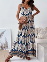 Jumpsuits collection featuring a paisley wide-leg jumpsuit