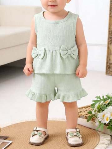 Children's Bow Tank and Shorts Set