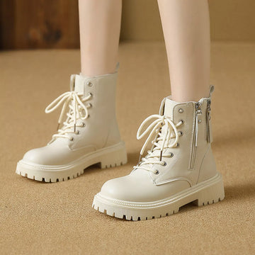 Lace Up Ankle Combat Boots