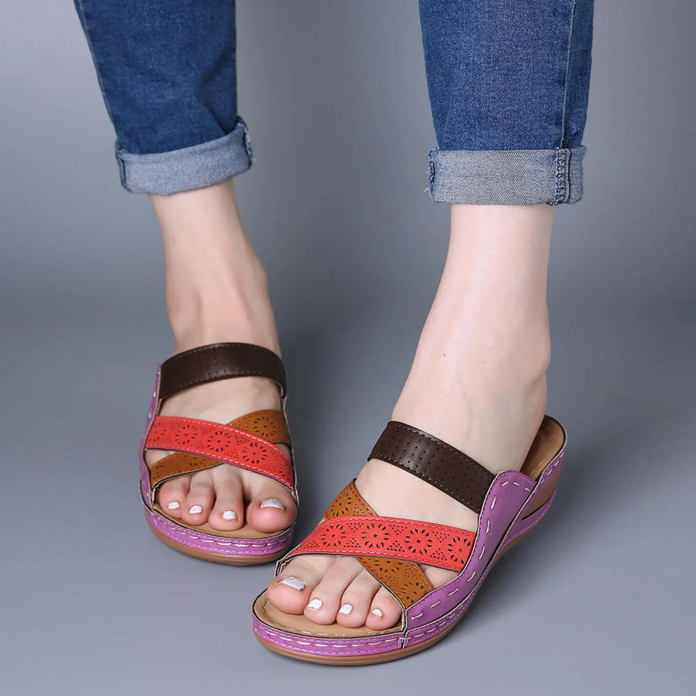 Crisscross Casual Wedge Sandals