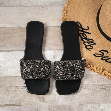 Open Toe Rhinestone Sandals