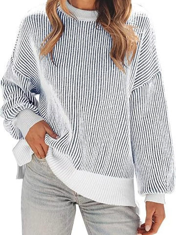 Stripe Dropped Shoulder Sweater