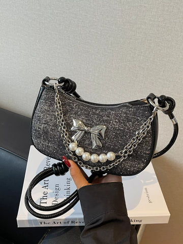 Bow Chain Crossbody Bag