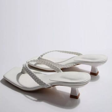 Toe Post Kitten Heels Sandals