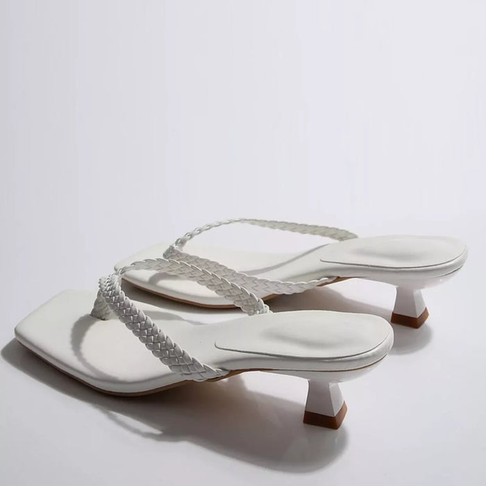 Toe Post Kitten Heels Sandals