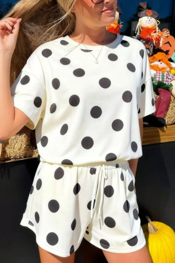Polka Dot Tee and Shorts 2-Piece Set