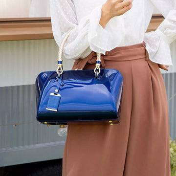 Top Handle High-Gloss Handbag