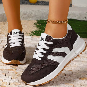 Round Toe Lace Up Sneakers