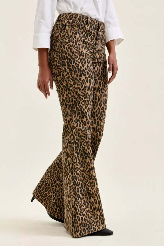 Judy Blue Leopard Print Flare Jeans