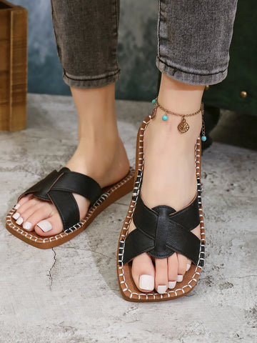 Open Toe Flats Sandals