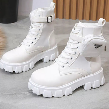 Lace Up Platform Ankle Boots