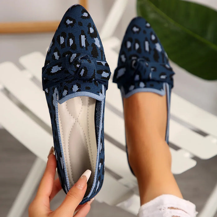 Mesh Point Toe Flat Slip Ons