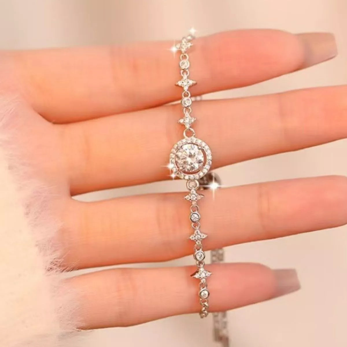 1 Carat Moissanite Sterling Silver Bracelet selected from Fine Jewelry for Quiet Shine: The Fine Jewelry Edit