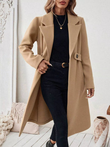 Lapel Collar Longline Coat