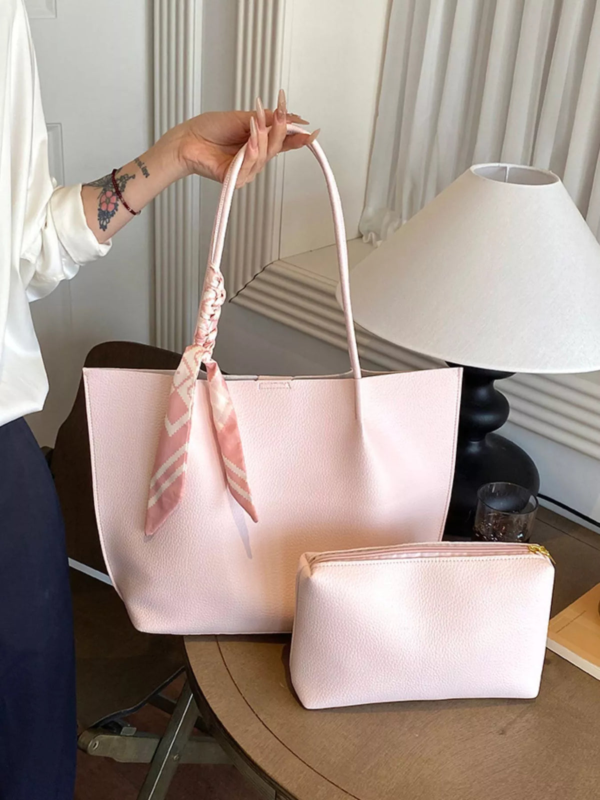 PU Leather Tote Shoulder Bag