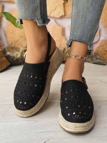 Hollow Out Platform Sandals