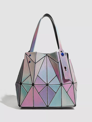 Geometric Iridescent Shoulder Bag