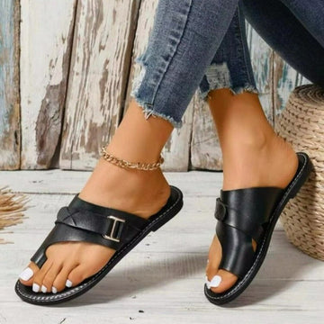 Toe Ring Buckle Sandals