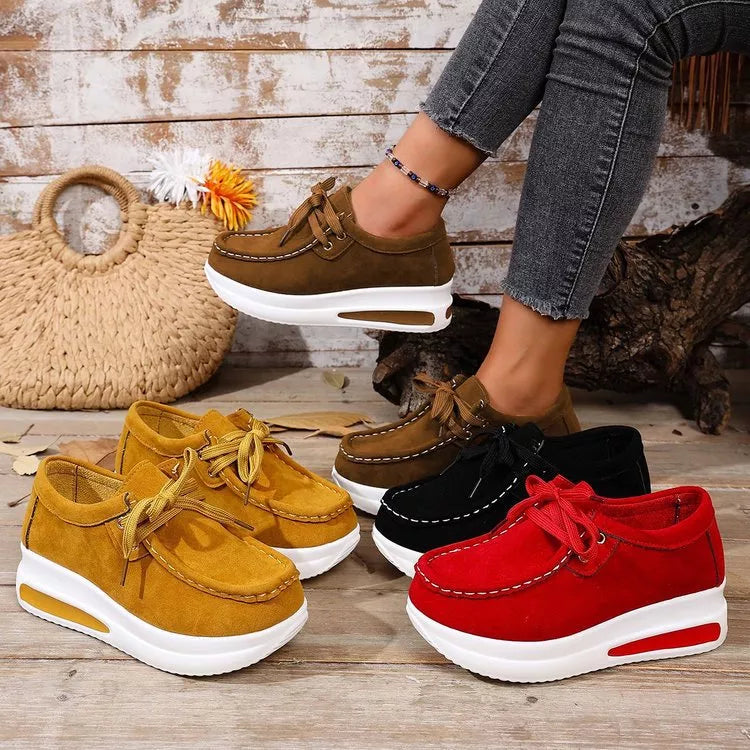 Round-Toe Platform Sneakers