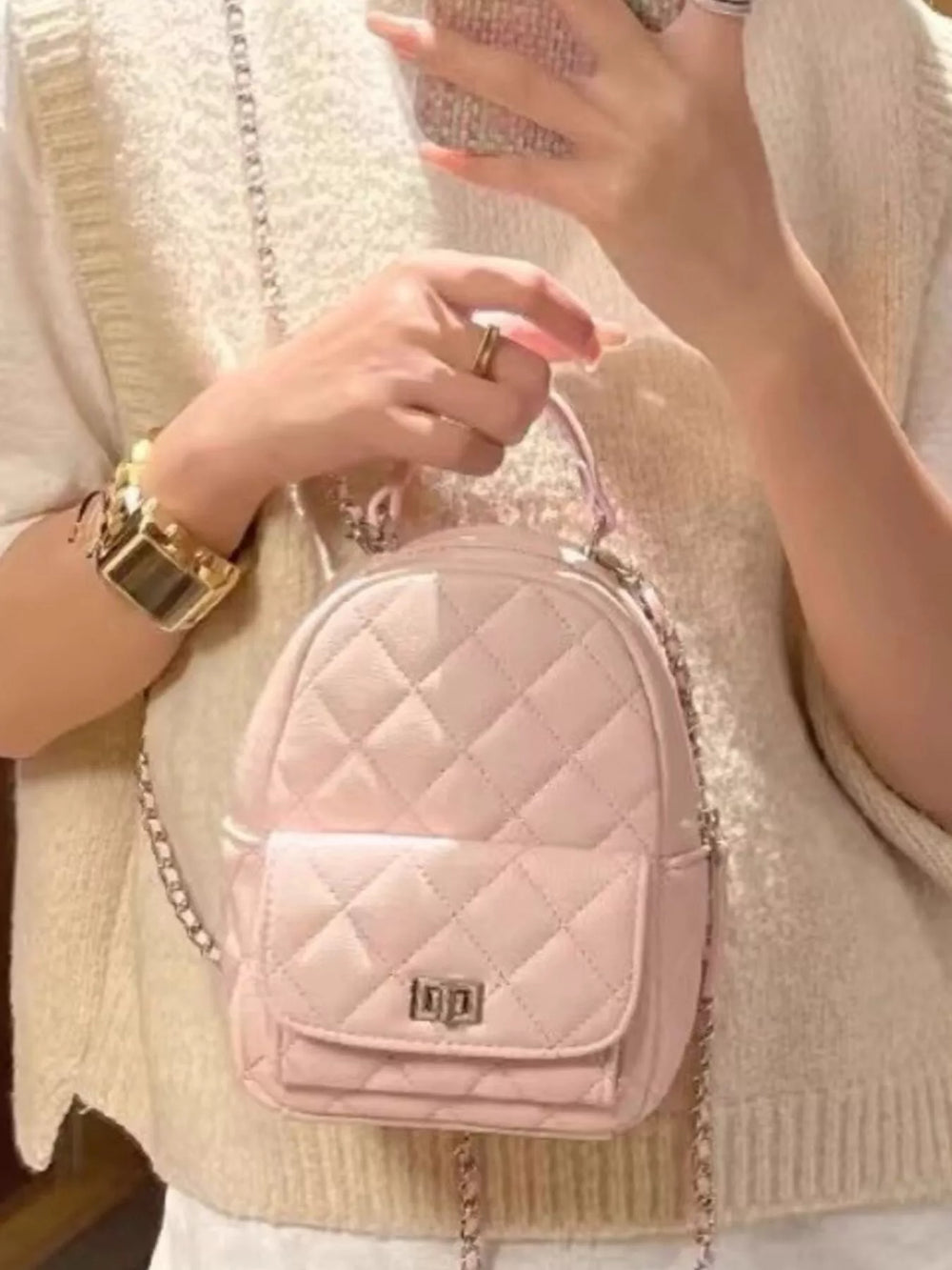 Quilted Mini Backpack Bag