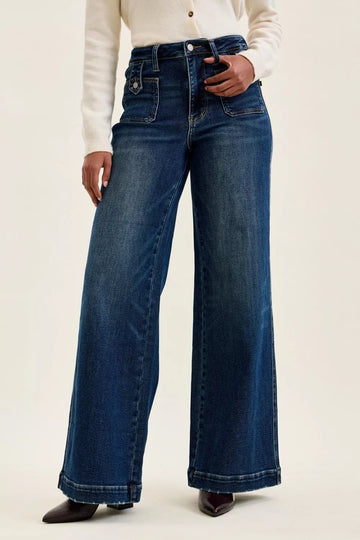 Judy Blue High Waist Lux Retro Wide Jeans