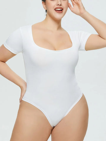 Square-Neck Short-Sleeve Bodysuit