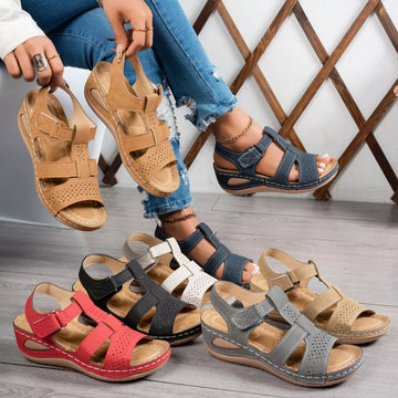 Everyday Mid-Wedge Open-Toe Sandals