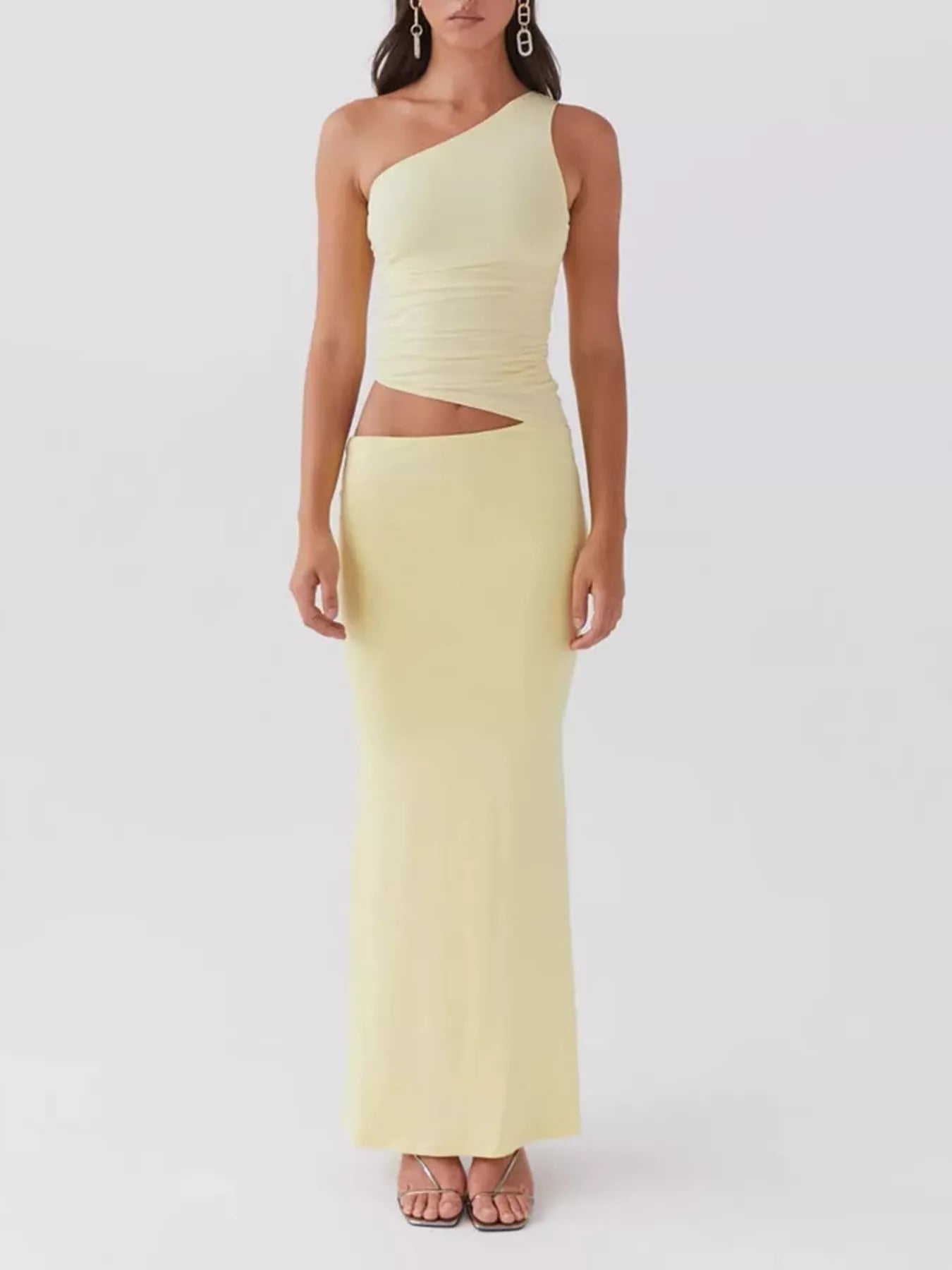 Full Size One-Shoulder Top and Maxi Skirt Set Plus Size selected from Essential Tops for The Essential Top Edit: The Pieces That Build the Wardrobe