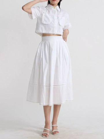 Short Sleeve Shirt & Skirt Set