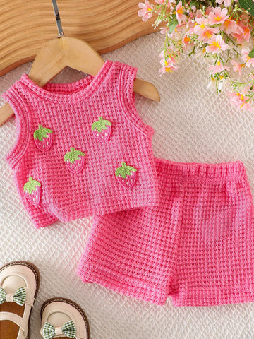 Children's Strawberry Tank and Shorts Set