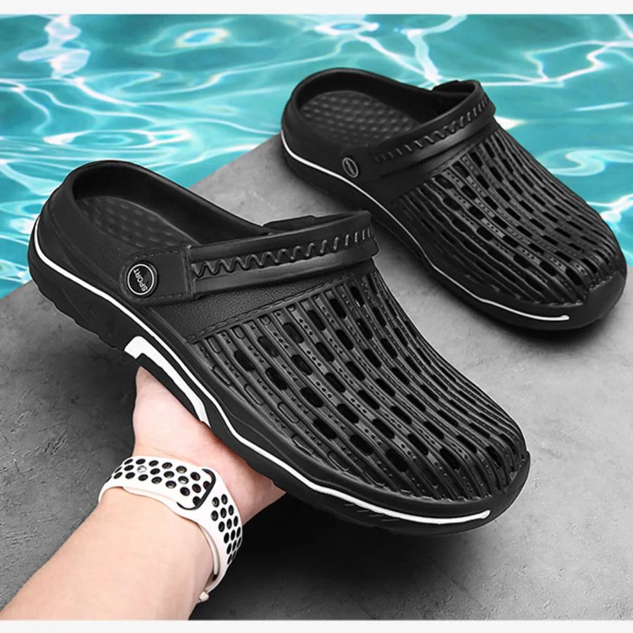 Men's Round Toe Cutout Sandals