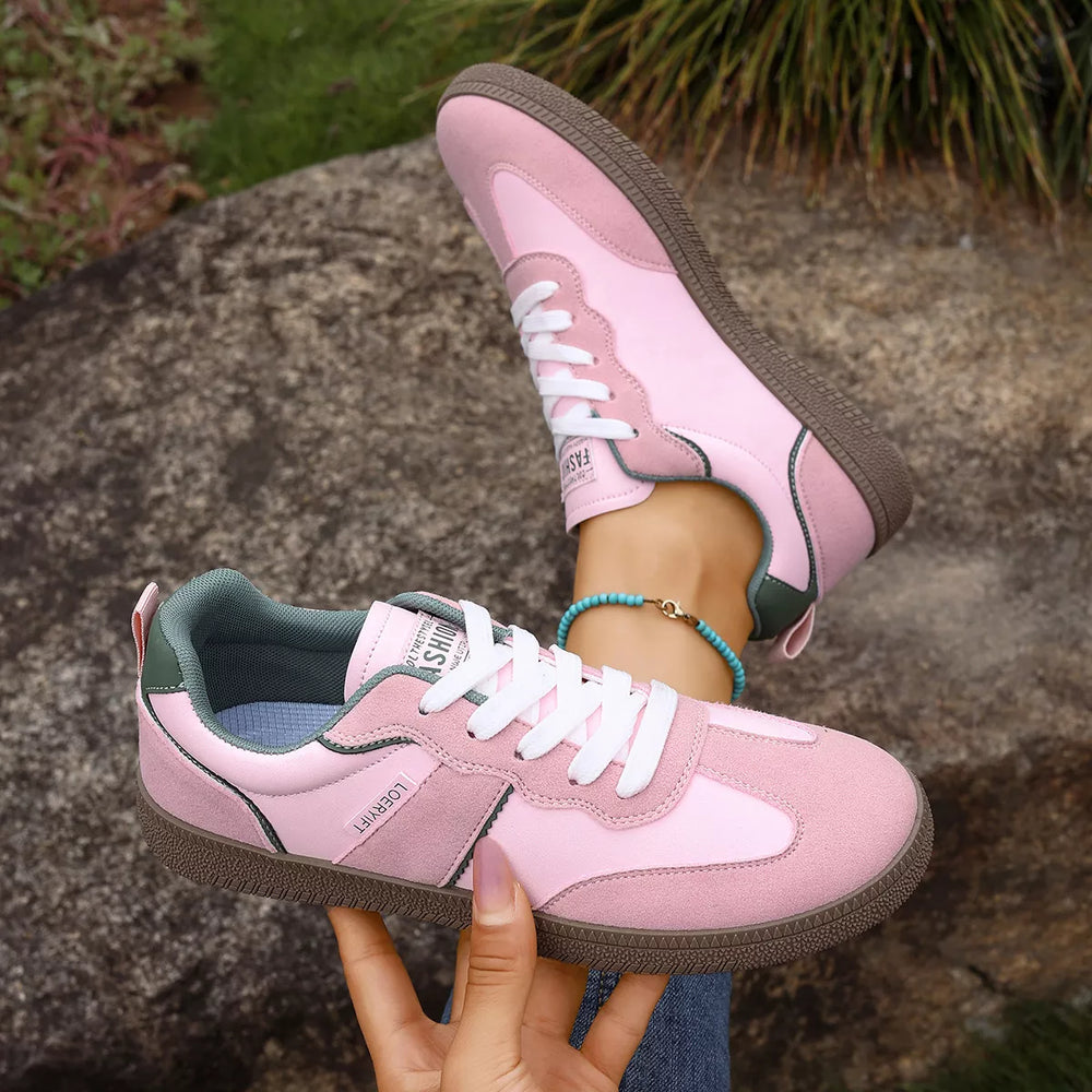Round Toe Lace Up Sneakers