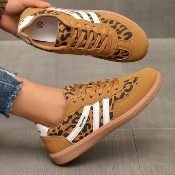 Leopard Round Toe Sneakers