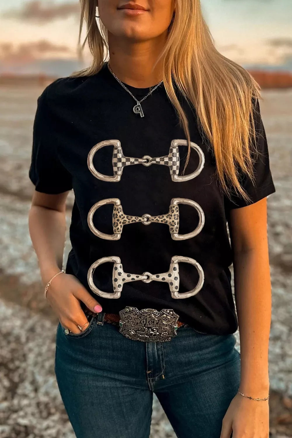 Western Horse Bit Relaxed T-Shirt