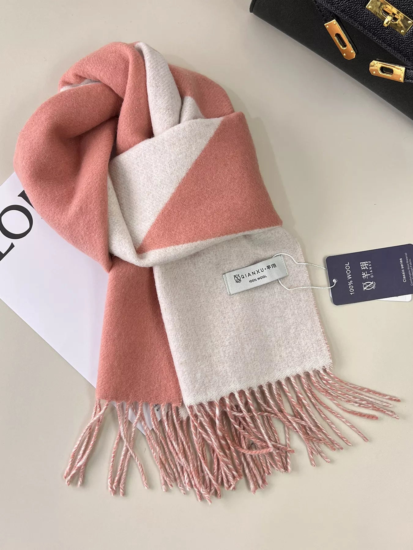 Fringe Color Block Scarf selected from Accessory Allure for The Finishing Touch: How Accessory Allure Changes the Whole Look