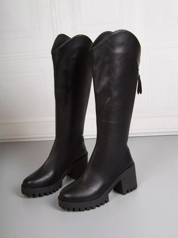 Platform Block Heels Boots