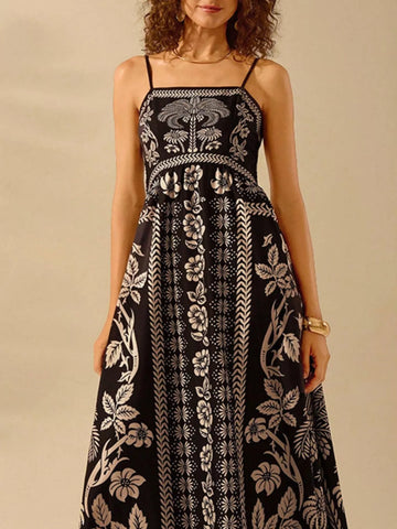 Floral Spaghetti Strap Maxi Dress