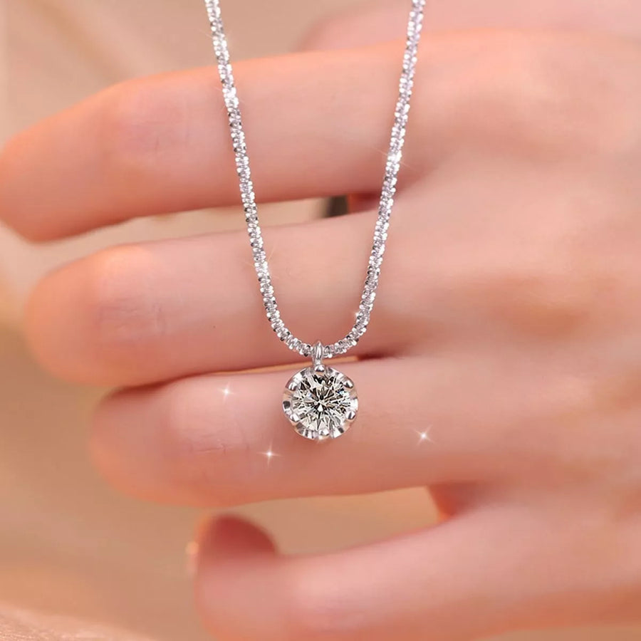 1 Carat Moissanite Sterling Silver Necklace
