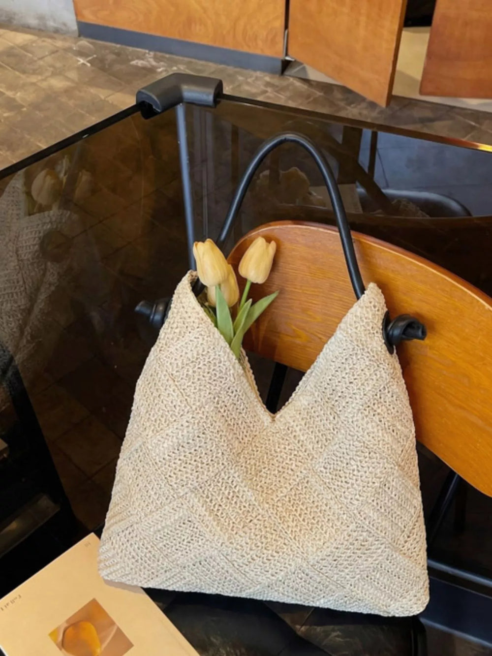 Woven Straw Shoulder Bag