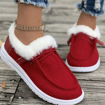 Cozy Plush Lined Flats Slip Ons