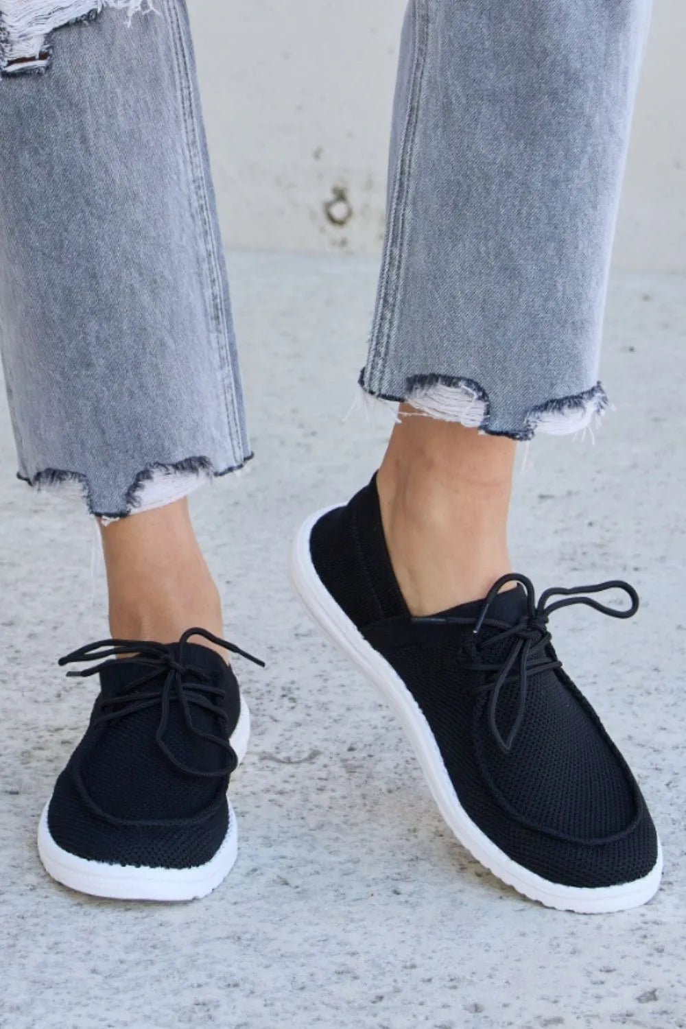 Forever Link Flat Round Toe Lace-Up Sneakers selected from Shoe Spotlight for Step Into It: Shoes That Carry the Whole Look