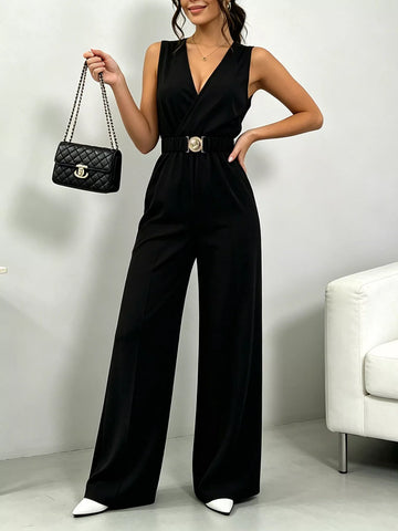 Sleeveless Wide Leg Jumpsuit