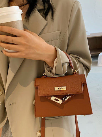 Adjustable Strap Flap Crossbody Bag