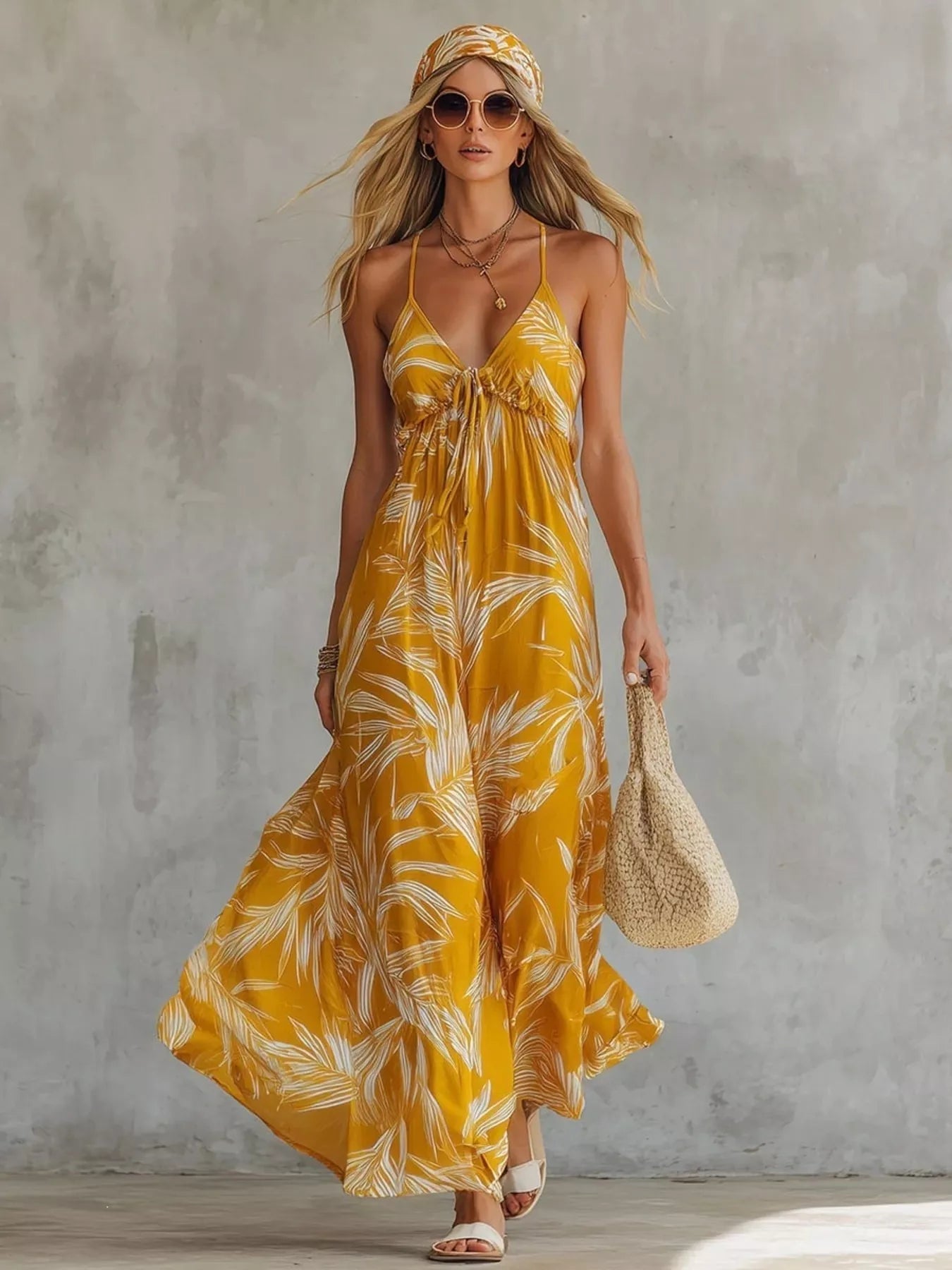 Full Size Printed Spaghetti Strap Maxi Dress Plus Size selected from Maxi Dresses for The Long Line: Maxi Dresses Made for an Entrance