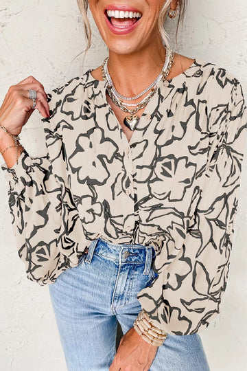 Floral Print Button Down Shirt