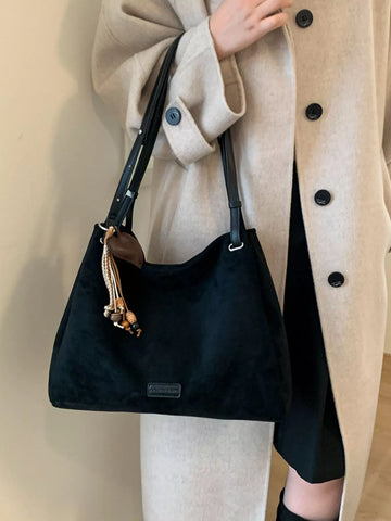 Decorative Tassel Charm Shoulder Bag